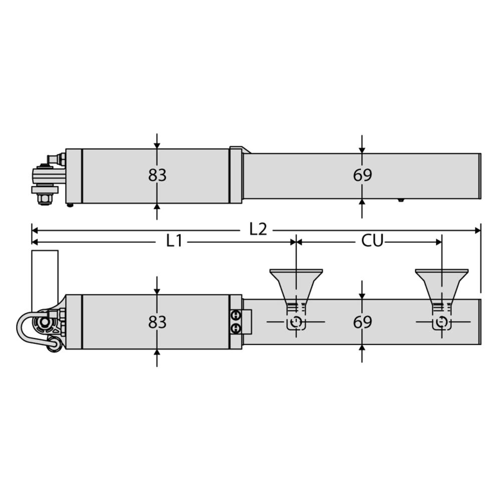 BFT LUX FC 2B Single Swing Gate Kit